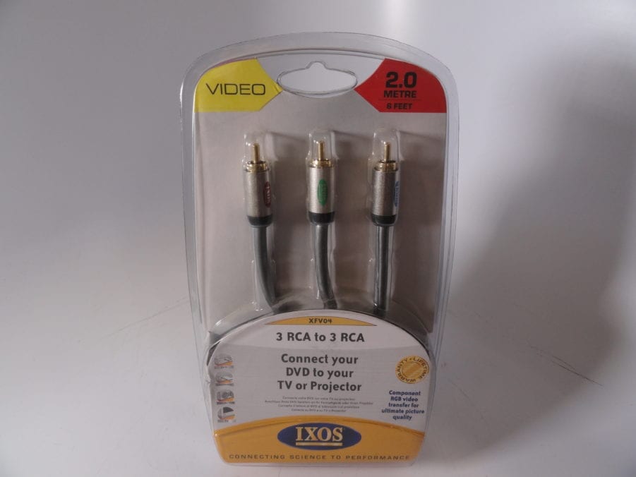 Pair of Ixos XFV04 3 RCA to 3 RCA Component Connector Cables - Free US Shipping - Image 2