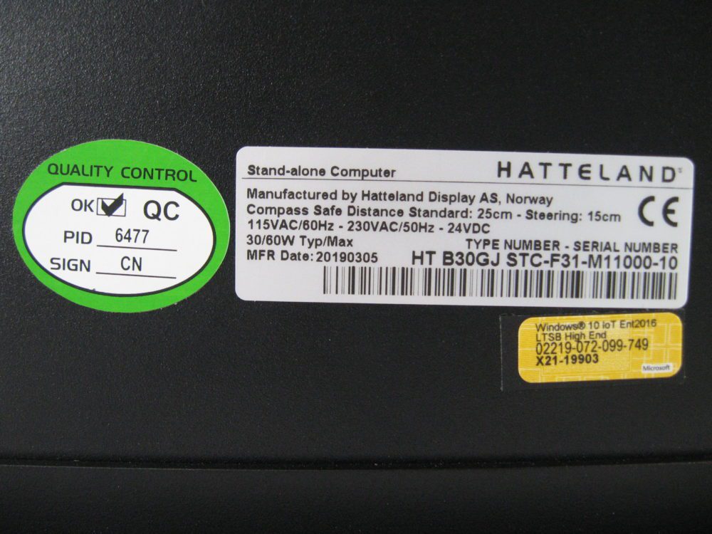 Hatteland HT B30 Compact Fanless Marine Navigation Computer Windows 10