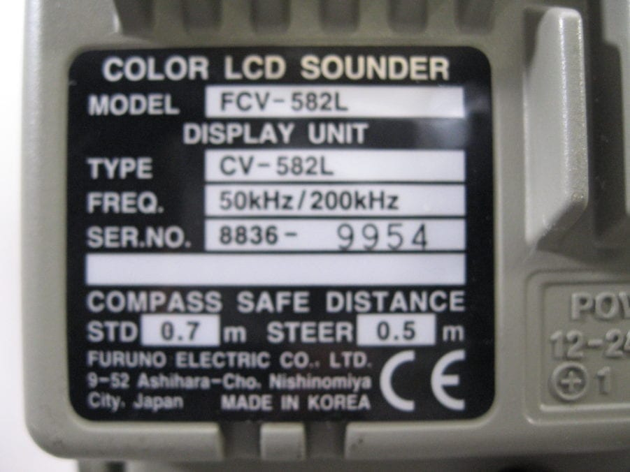 Furuno FCV-582L Sounder Fishfinder Display,Bench Tested - Image 9