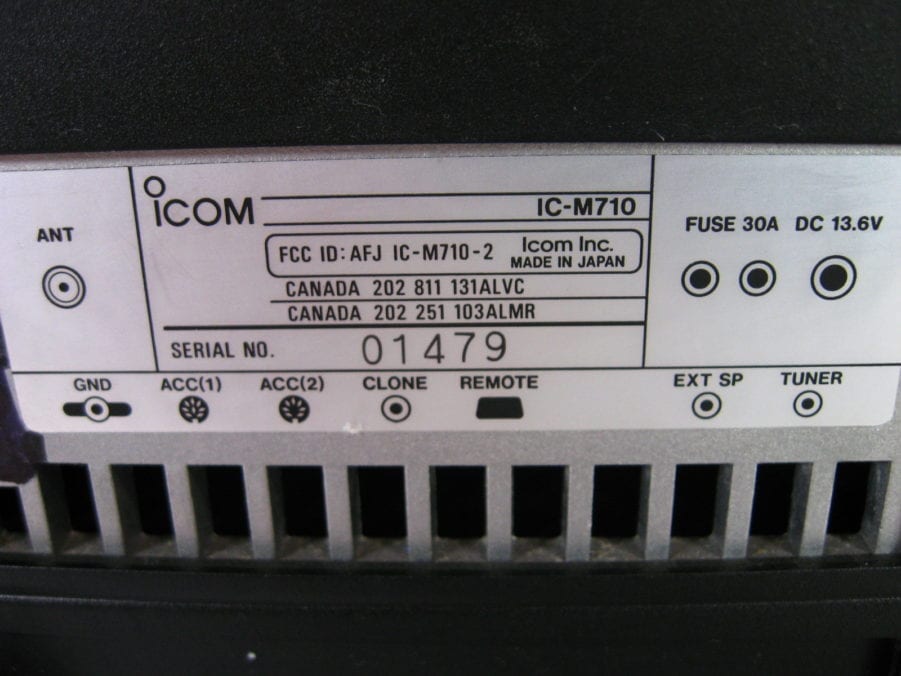 Icom IC-M710 SSB MF HF Marine Radio Transceiver Unit w/ Microphone Tested M 710 - Image 7