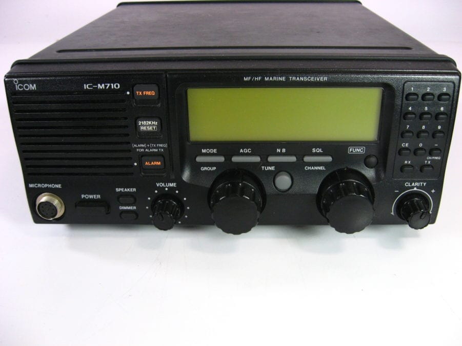 Icom IC-M710 SSB MF HF Marine Radio Transceiver Unit w/ Microphone Tested M 710 - Image 3