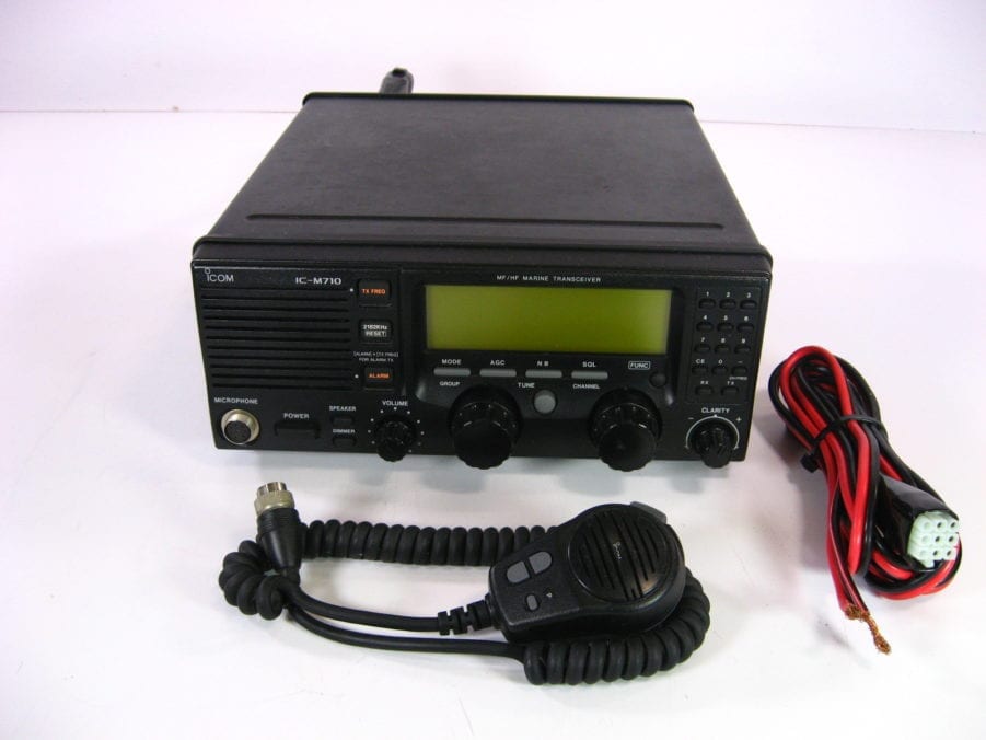 Icom IC-M710 SSB MF HF Marine Radio Transceiver Unit w/ Microphone Tested M 710