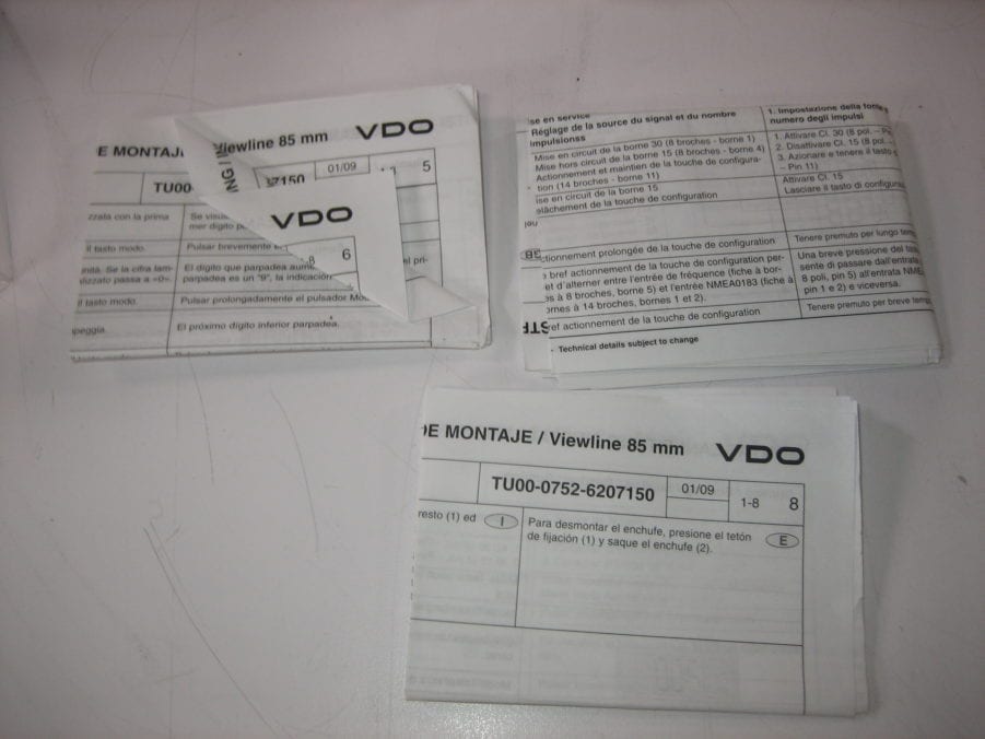 VDO Viewline Sumlog A2C53194776-S - Ivory - 0-60 MPH - Image 9