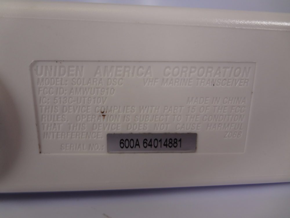 Uniden Solara DSC Submersible VHF TwoWay Marine Radio Transceiver Unit