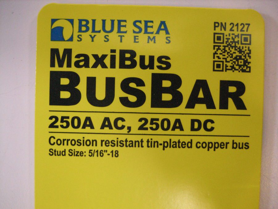 Blue Sea Maxibus 2127 Tin Plated Bus Bar 4 way 5/16"-18 Studs Marine Grade 250A - Image 2