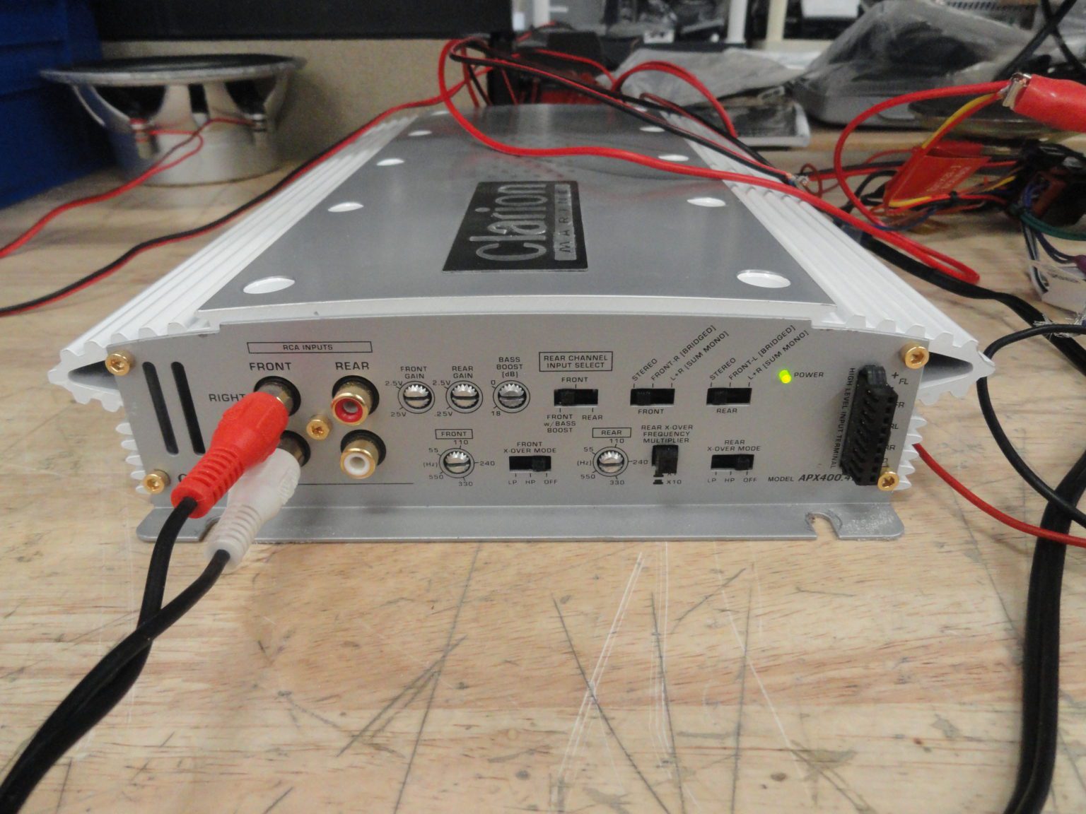 Clarion APX400.4M 2/3/4 Marine Channel Power Amplifier (Tested) Free