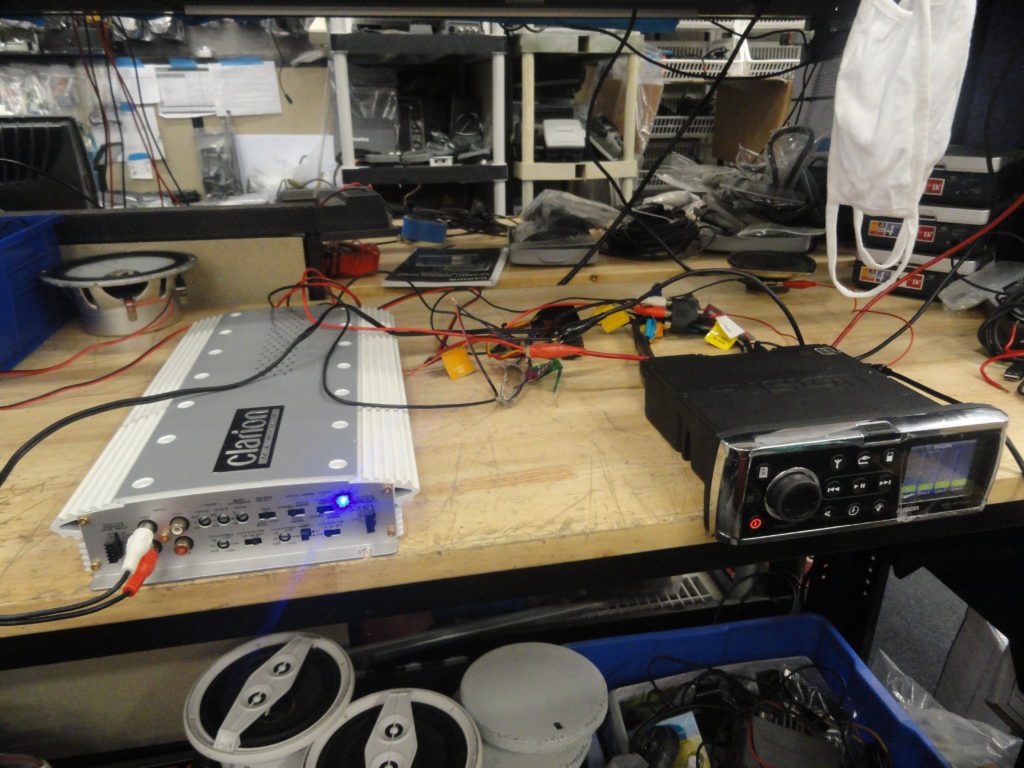 Clarion APX480M 80W x 4 Marine Amplifier (Tested) Free US Shipping