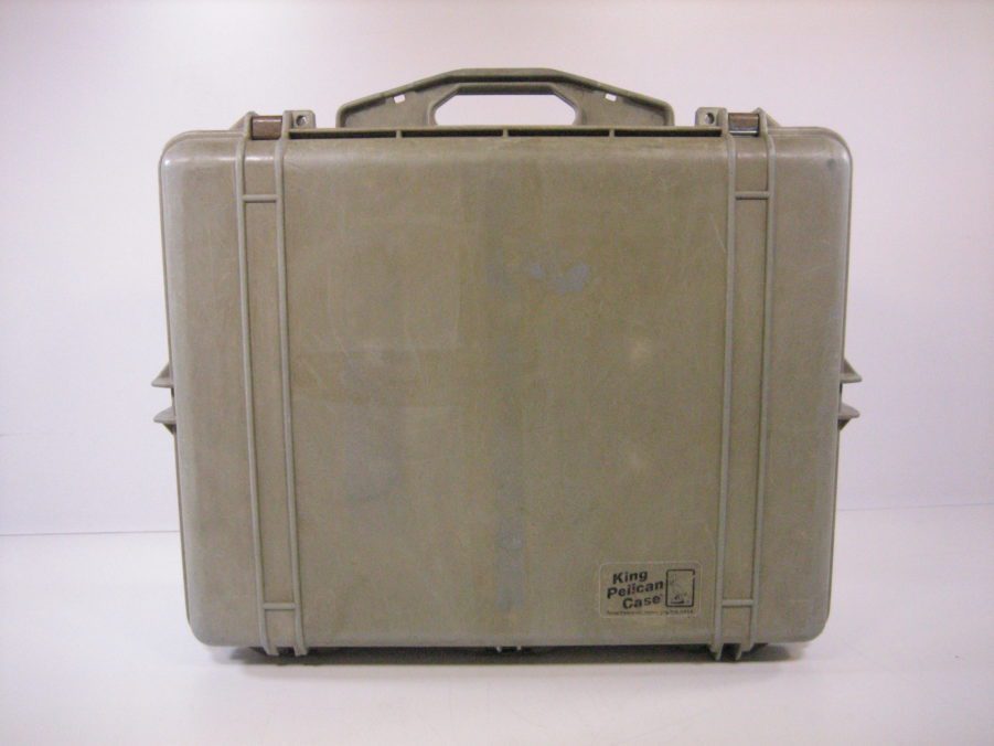 King Pelican Case 21.75"L x 17"W x 8"H Grey Hard Case w/ Foam Inserts - USED