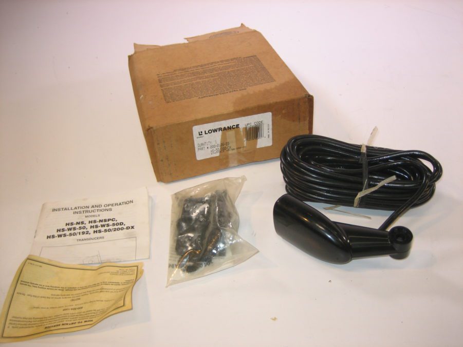 LEI Lowrance Eagle HS-50/200-DX Skimmer Transducer - New Old Stock w/Mount Kit