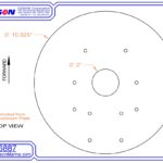 Edson Vision Series NEW 6887 68870 Universal 10.625" Mounting Plate - No Holes - Image 2