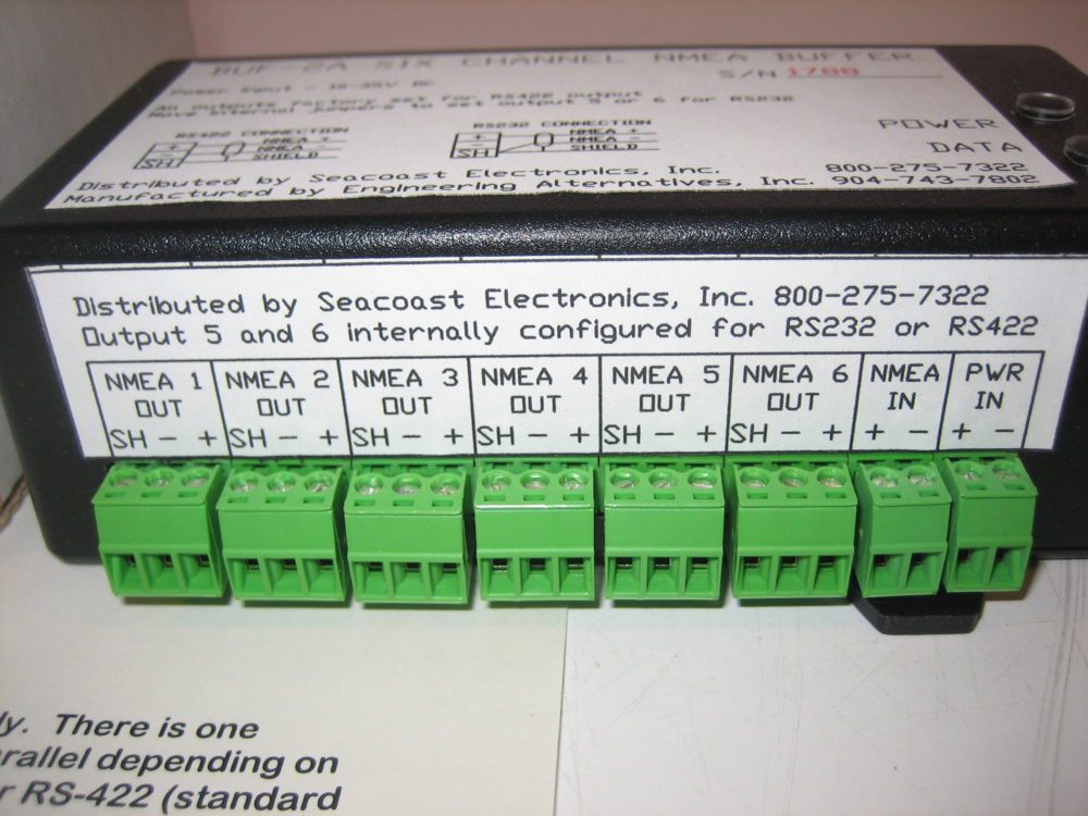 Seacoast Electronics BUF2A 6 Channel NMEA 0183 Buffer **NEW** 1 IN 6