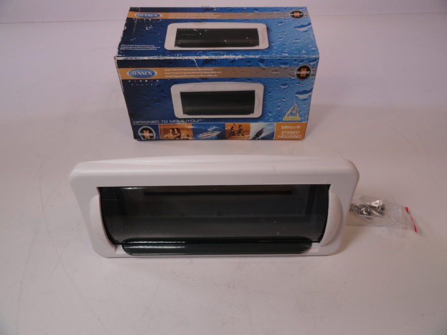 Jensen MRH211W Marine Single DIN Stereo Housing Cover - White - Water Resistant