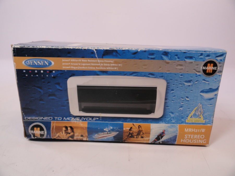 Jensen MRH211W Marine Single DIN Stereo Housing Cover - White - Water Resistant - Image 7