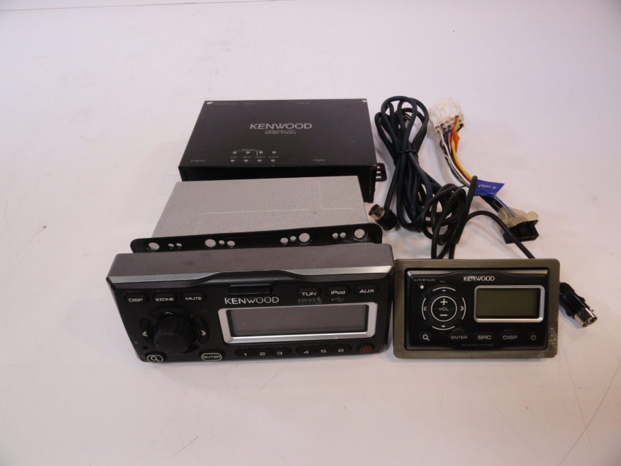 Kenwood KMR-700U Marine AM/FM/XM Radio Media Receiver w Hideaway Unit and Remote
