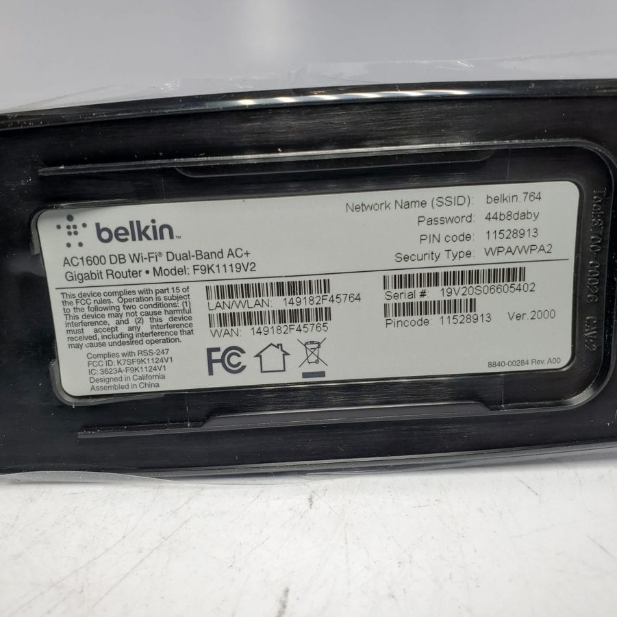Belkin AC1600 DB - Gigabit Dual Band AC+ Wireless WiFi Router w/ 4 Ports - USED - Image 10