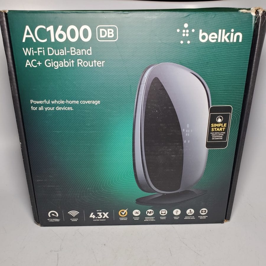 Belkin AC1600 DB - Gigabit Dual Band AC+ Wireless WiFi Router w/ 4 Ports - USED