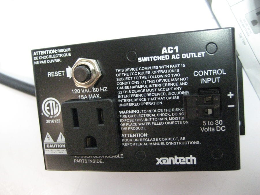 Xantech AC1 DC Controlled Triggered AC Outlet XANAC1 - NEW - Image 2