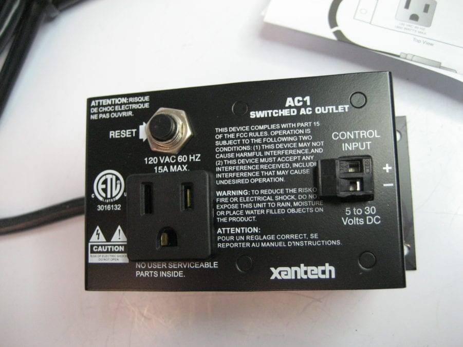 Xantech AC1 DC Controlled Triggered AC Outlet XANAC1 - Image 2