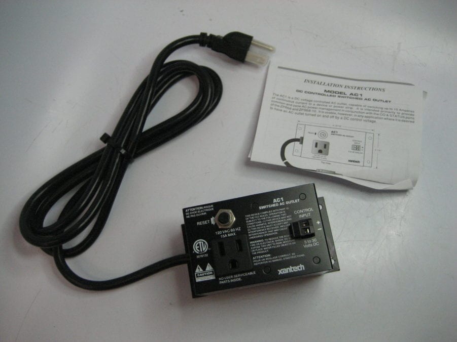 Xantech AC1 DC Controlled Triggered AC Outlet XANAC1