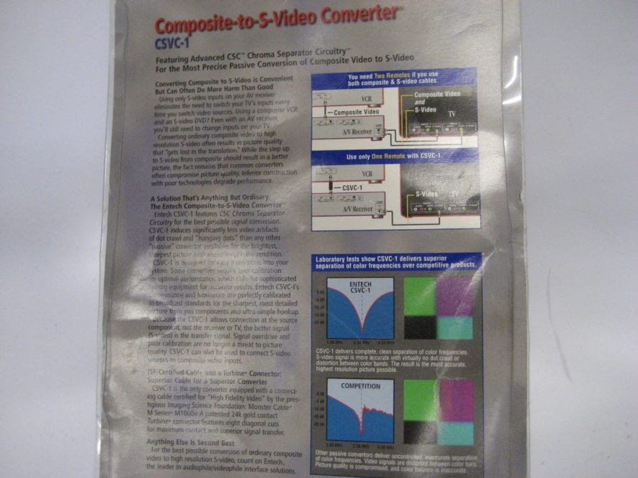 Monster / Entech CSVC-1 Composite to S-Video High Resolution Converter - Image 8