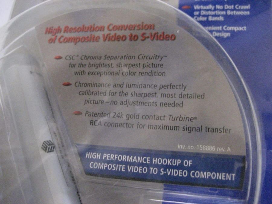 Monster / Entech CSVC-1 Composite to S-Video High Resolution Converter - Image 7