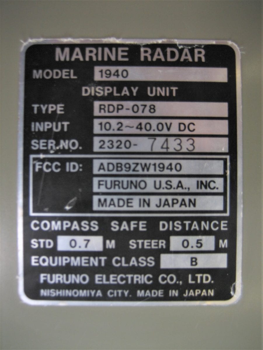 Furuno 1940 RDP-078 Marine Radar Tested Working - Image 9