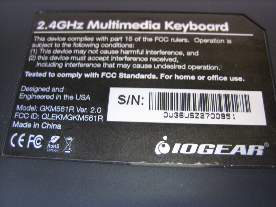 IOgear - 2.4GHz Wireless Keyboard V2.0 - Used - Free Shipping - Image 4