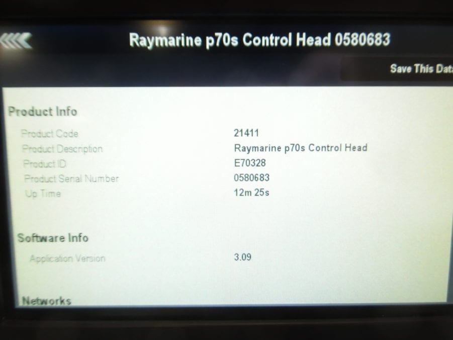 Raymarine - P70s Autopilot Control Head - E70328 - Comms Test - Great Cond. - Image 4
