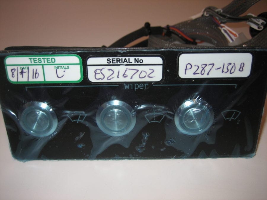 Marine Double Windshield Wiper Control Panel P287-150B - 3 Button w/Washer Fluid