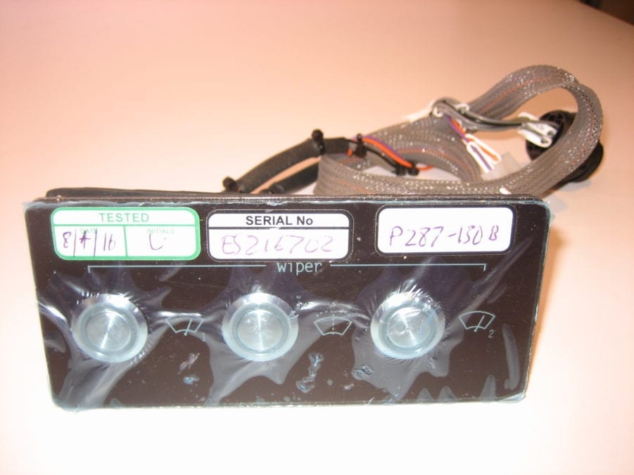 Marine Double Windshield Wiper Control Panel P287-150B - 3 Button w/Washer Fluid - Image 2