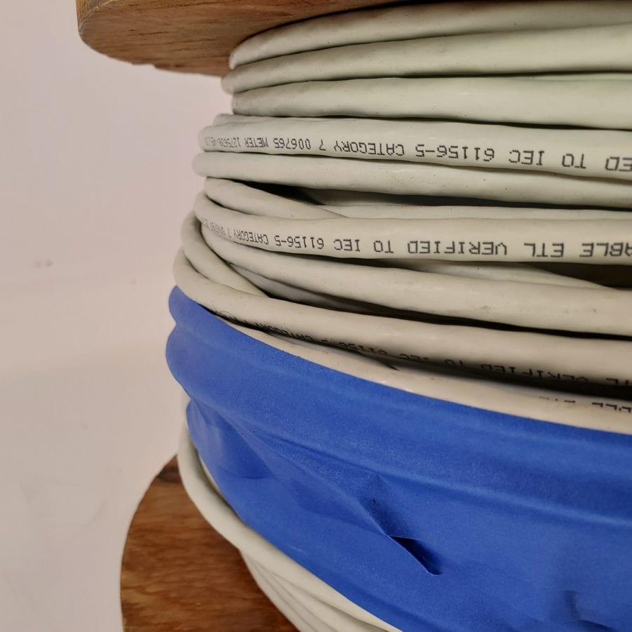 Teldor 9928654129 - Cat7 4 Pair 23 AWG S/FTP 600MHZ Shielded Data Cable - 540ft Open Spool - Image 3