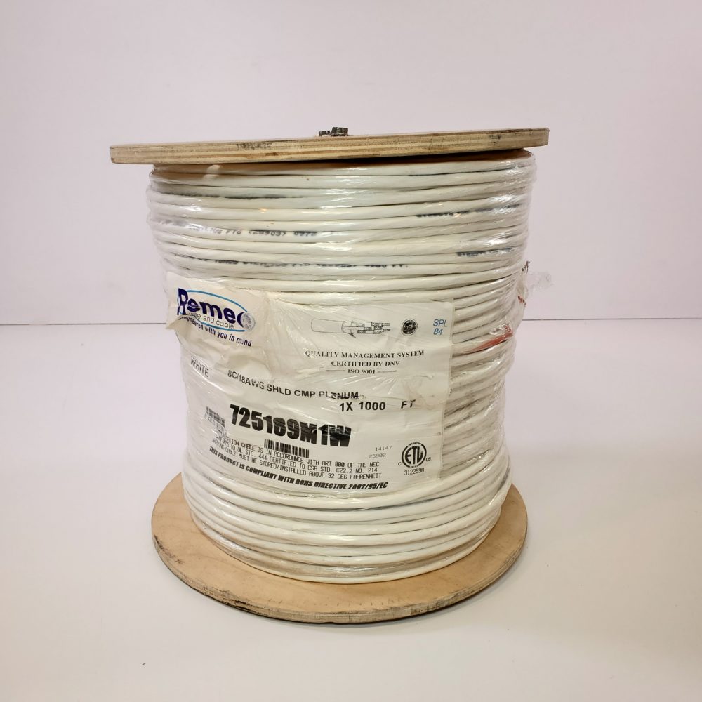 Remee 725189M1W - 8c/18awg 18 AWG 8 Cond Shielded CMP Plenum Wire ...