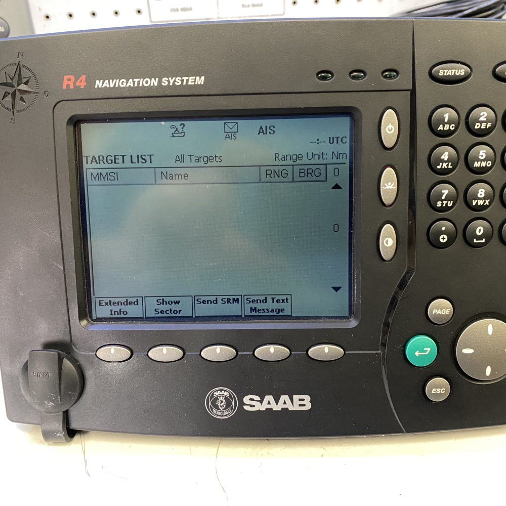 Saab R4 SAAB TransponderTech R4 Shipborne Class A AIS Display + Power Cable ...