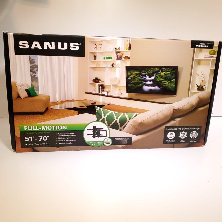 Sanus VLF515-B1 Full Motion Premium TV Wall Mount 51" to 70" up to 125lbs - NEW