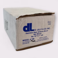 D. Lilly 108 Stainless Steel Antenna Rail Mount (7/8"-1" Rail) **New**
