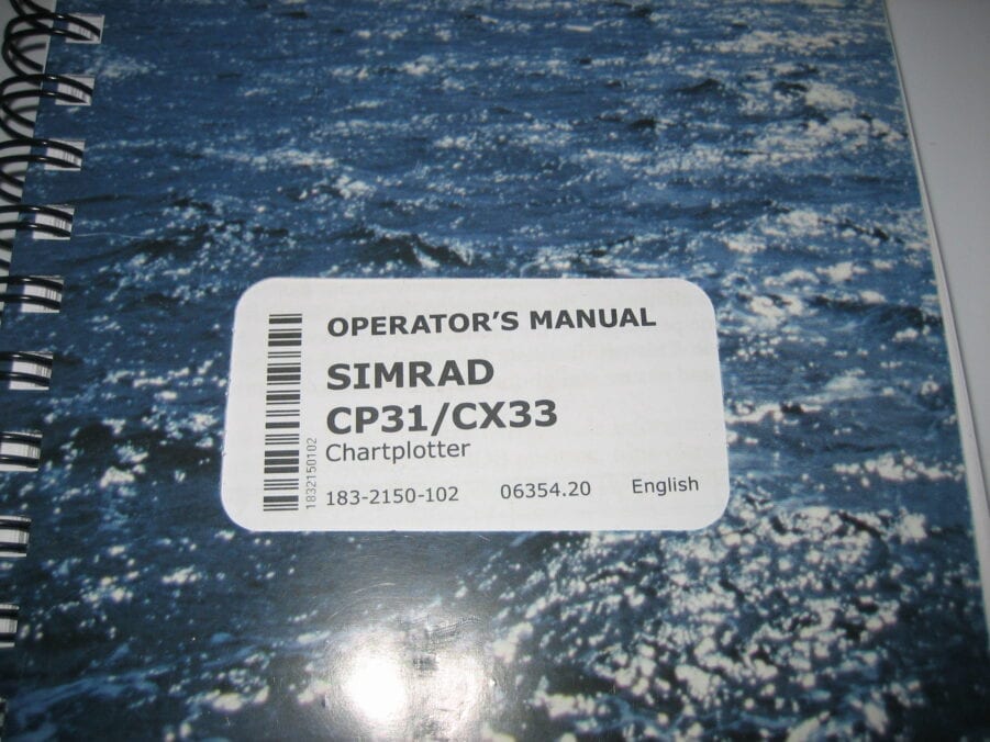 Simrad CP31 CX33 Operator's Manual - FREE US SHIPPING