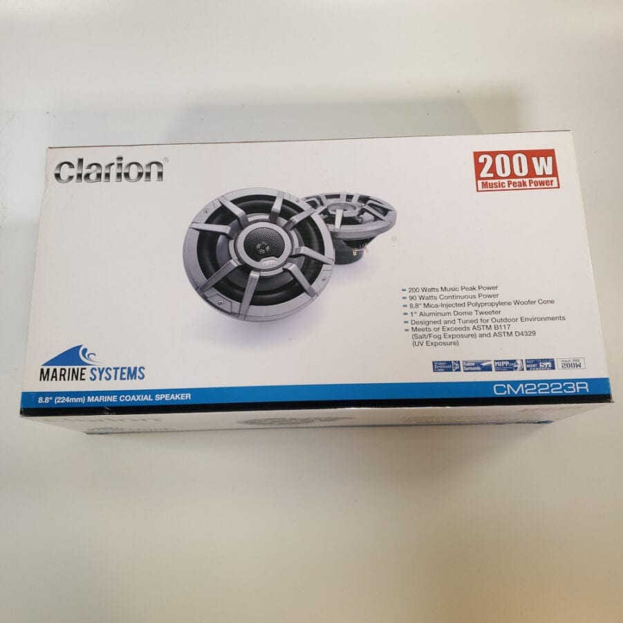 Clarion CM2223R - 8.8" (224mm) 200w Marine Coaxial Speaker Pair - New Old Stock - Image 2