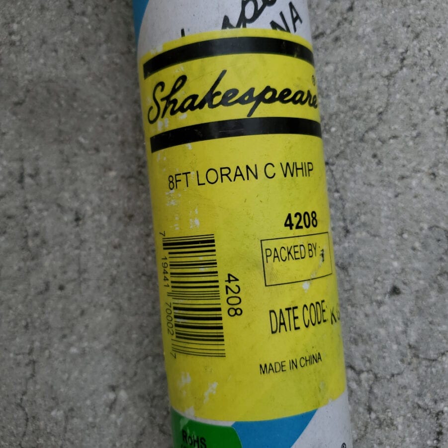 Shakespeare 4208 - Marine Grade 8' Navigator Loran C Fiberglass Whip Antenna 8'