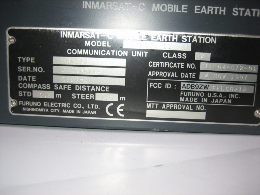 Furuno FELCOM 12 System - IC-112 IC-212 IB-581 IC-302 IC-303 - For Parts - Image 8