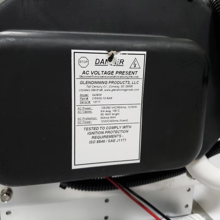 Glendinning CableMaster CRM50-12-64w 50a Marine Shorepower Elec Cable Reel USED - Image 12