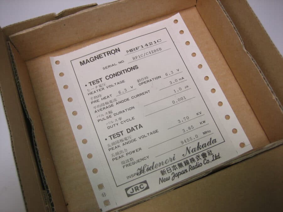 JRC X-Band Radar Magnetron - MRF1421C - 4kw - Image 6
