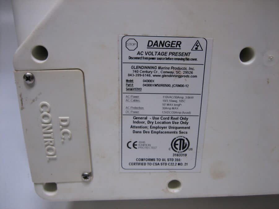 Glendinning CableMaster CRM30-12 PARTS/REPAIR Marine Shorepower Elec Cable Reel - Image 5