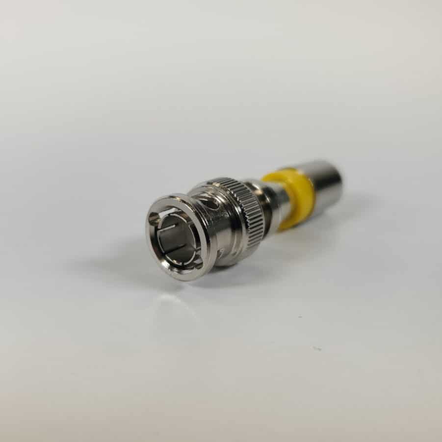 25 Connecteurs BNC Coaxial Argent - Rouge, Universels, Neuf Sous Emballage