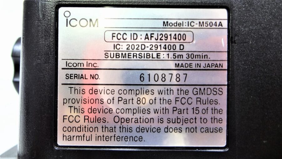 Icom IC-M504 Submersible Marine Fixed Mount VHF Radio/Transceiver Unit w/ Mic* - Image 9