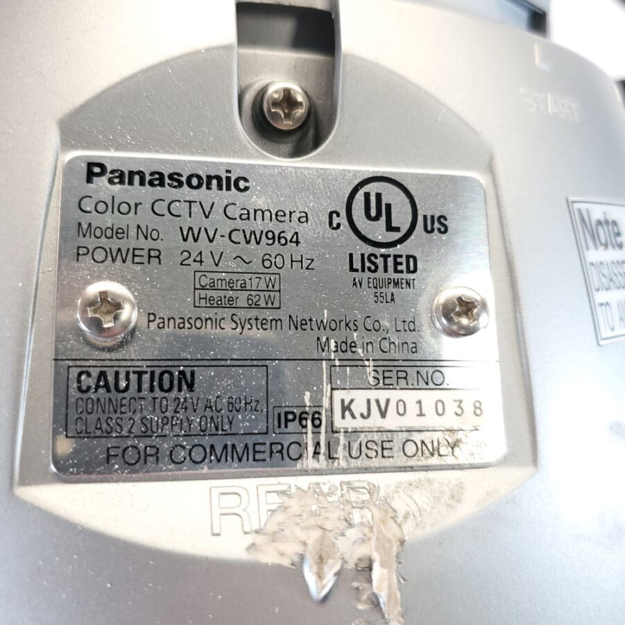 Panasonic WV-CW964 - Color CCTV PTZ Weatherproof Surveillance Camera - USED - Image 2
