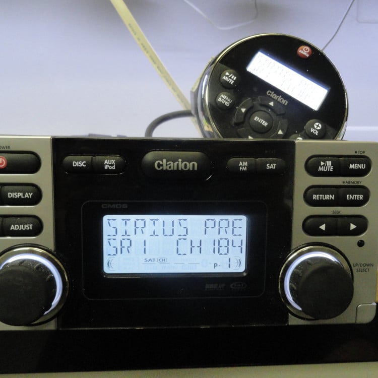 Clarion CMD6 - Watertight Marine AM/FM CD Sirius XM Radio Boat Stereo ...