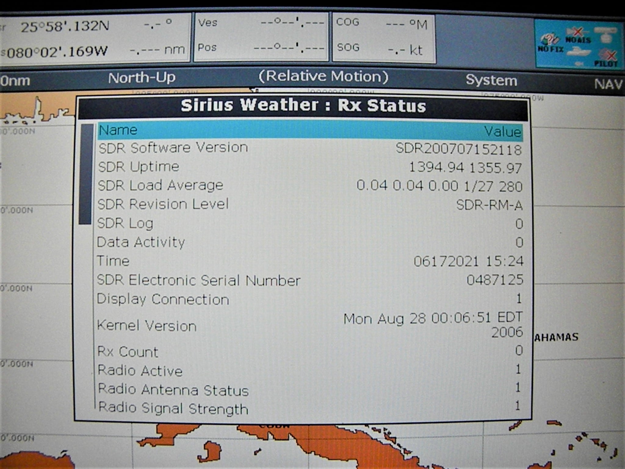 Raymarine SR100 Sirius Satellite Weather Receiver Module only E03009
