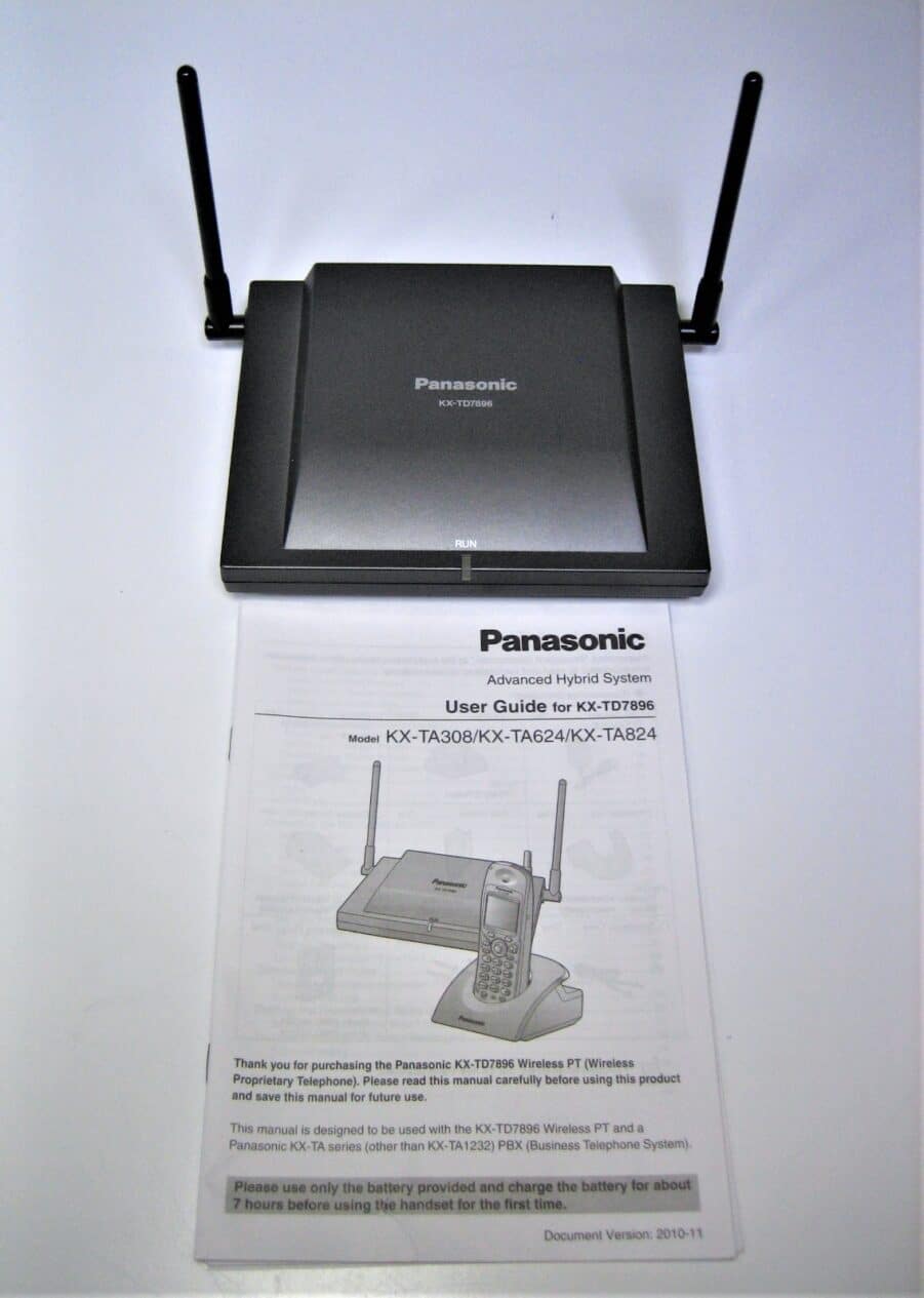 Panasonic KX-TD7896 Cordless Charcoal Phone w/ Battery Charger + Power Cable NEW - Image 2