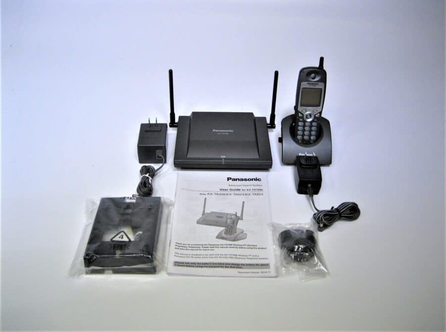 Panasonic KX-TD7896 Cordless Charcoal Phone w/ Battery Charger + Power Cable NEW