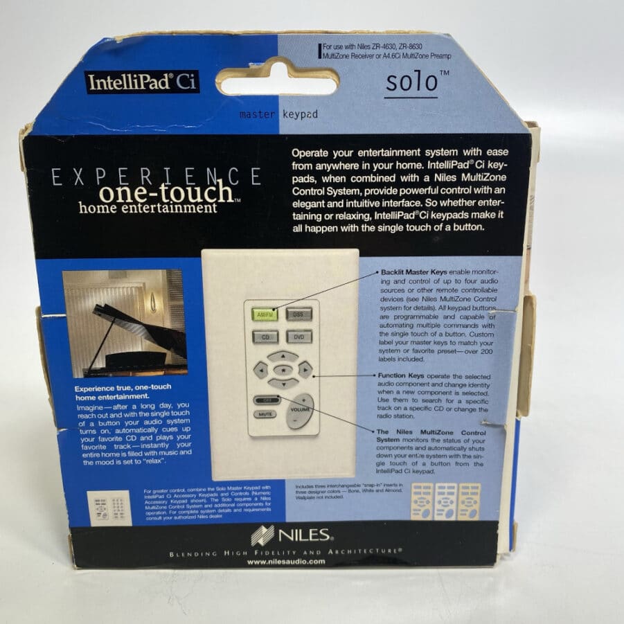Niles Intellipad Ci Solo One-Touch Accessory Keypad - New Old Stock - Image 2